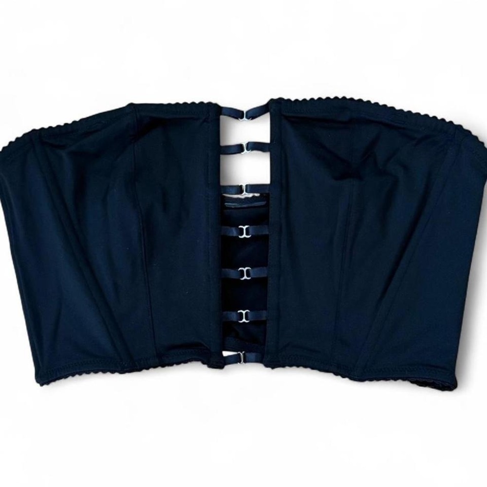 Black gothic sexy‎ strapless Victorias Secret lingerie top